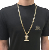 Jesus Piece pendant 6mm Curb