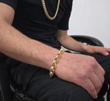 12mm Diamond Cut Belcher Bracelet