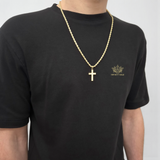 Diamante Cross on Curb 24"