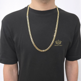 8mm Curb Chain, 18"-28" Medium Gold Classic Curb Chain