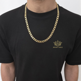 8mm Curb Chain, 18"-28" Medium Gold Classic Curb Chain