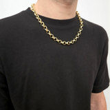 10mm Smooth Belcher Bracelet And Chain Set