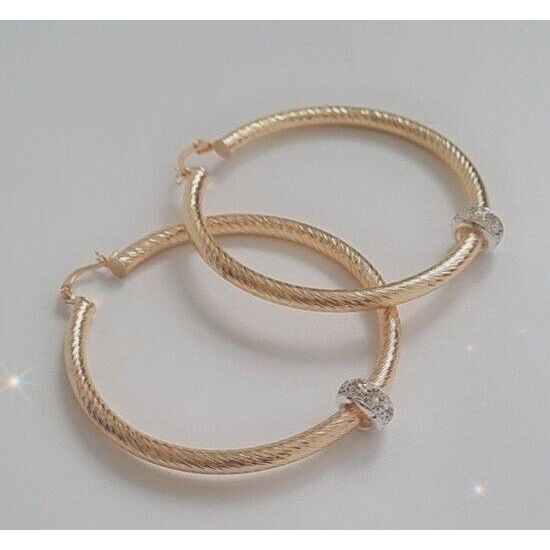 60mm Small Fine Lines Twist, Thin Hoops With Balls