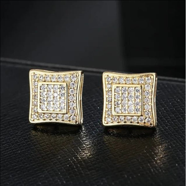 8mm Square CZ Studs