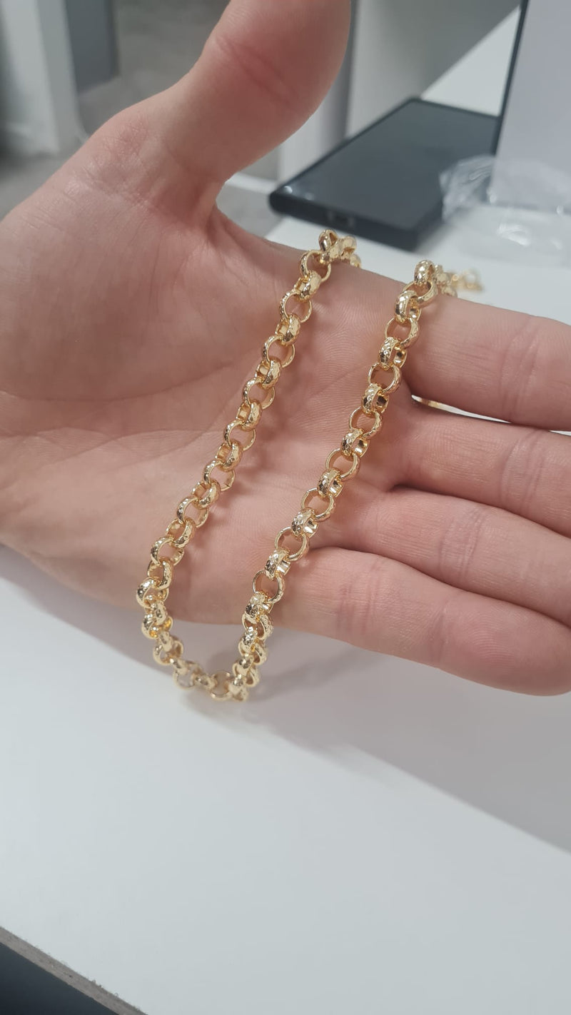 8mm Diamond Cut Belcher Bracelet And Chain Set