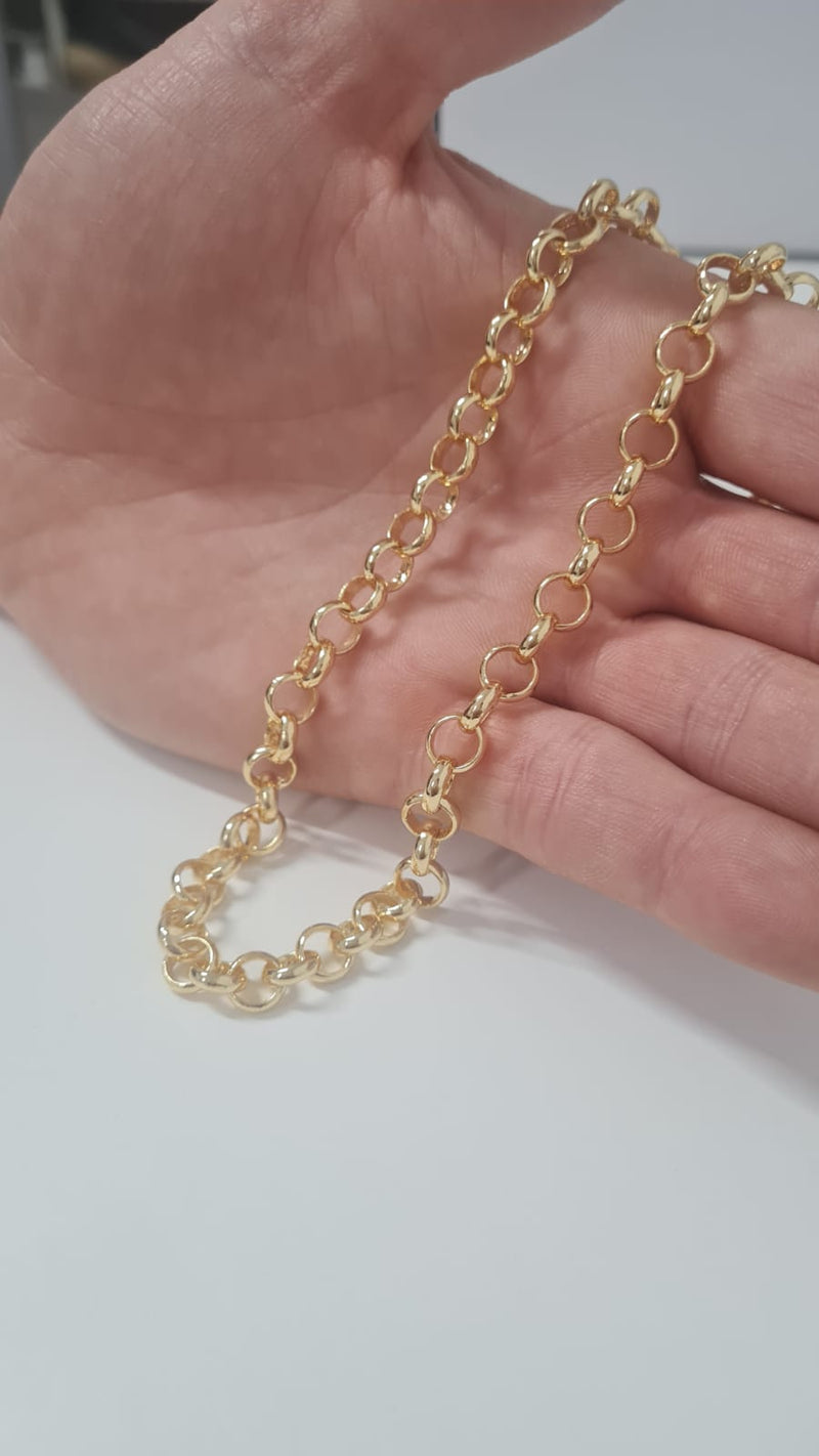 8mm Smooth Belcher Bracelet And Chain