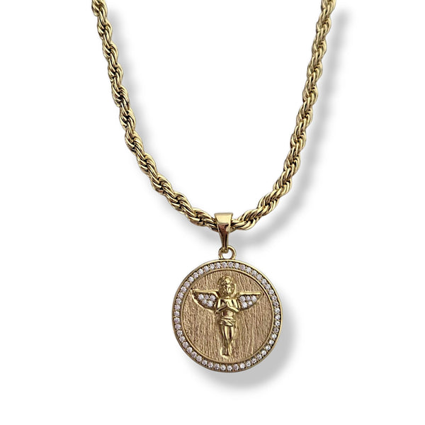 Angel Medallion on 5mm Rope