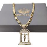 Jesus Piece pendant 6mm Curb