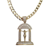 Jesus Piece pendant 6mm Curb