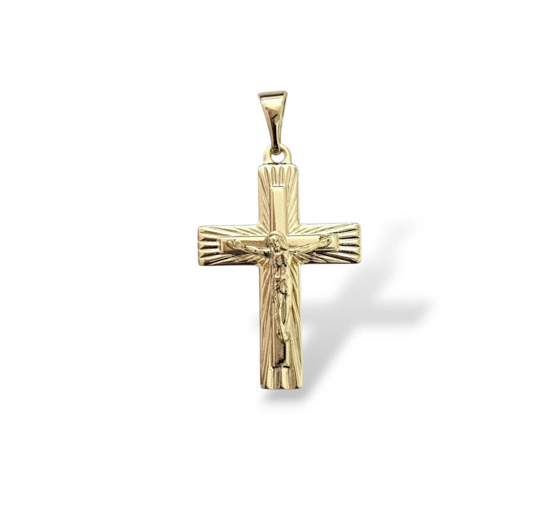 Crucifix pendant on 5mm Curb