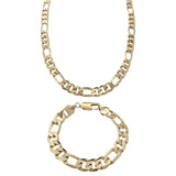 10mm Figaro Chain and 12mm Figaro Bracelet