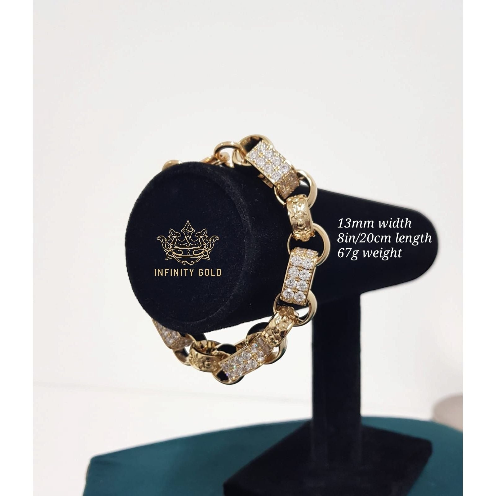 Love GOLD 9 Carat Yellow Gold Round Belcher Bracelet | very.co.uk
