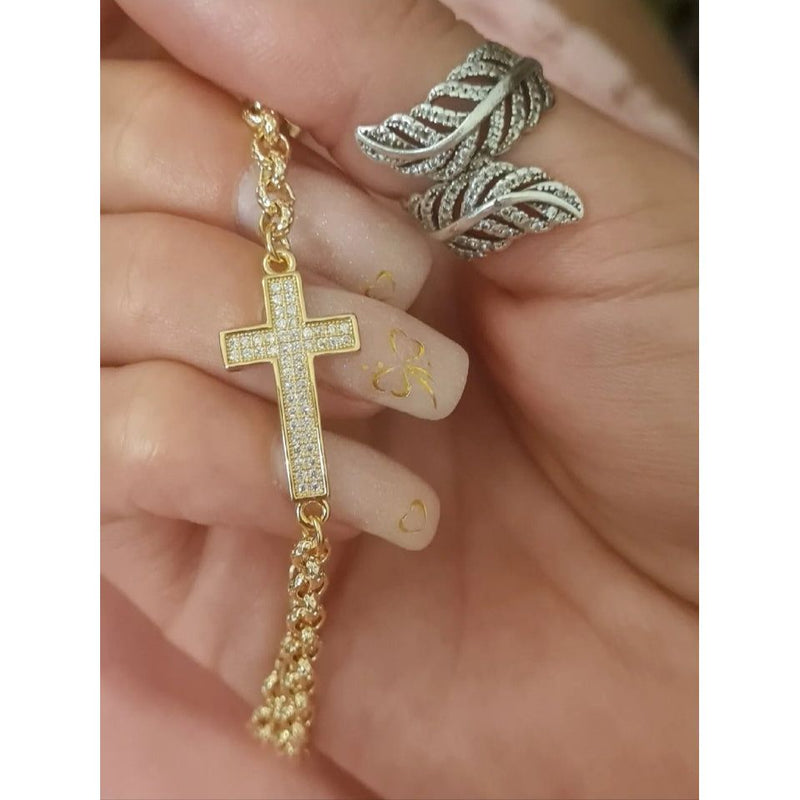 Cross Charm Anklet