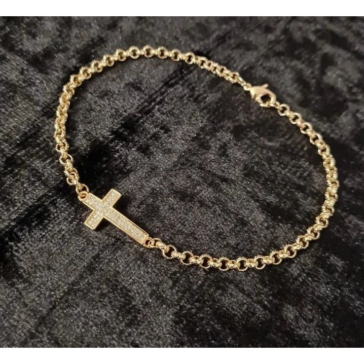 Cross Charm Anklet