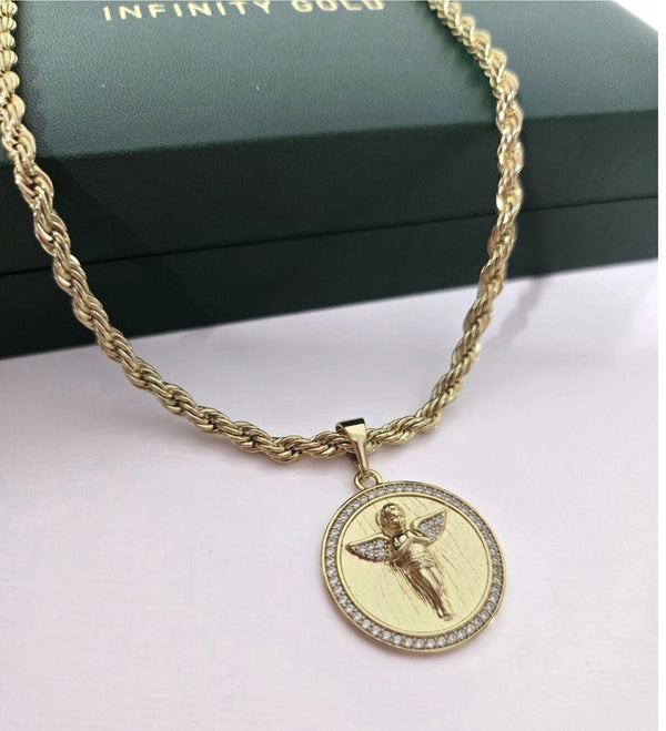 Angel Medallion On 5mm Rope
