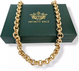12mm Diamond Cut Belcher Chain, Chunky Gold Belcher Chain