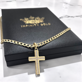 Diamante Cross on Curb 24"