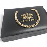 6mm Cuban Curb Set, Medium Chunky Gold Cuban Chain and Bracelet Set