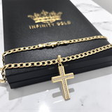 Diamante Cross on Curb 24"