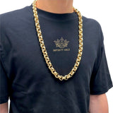 15mm Diamond Cut Belcher Chain, XL Patterened Belcher Chain