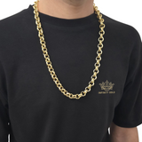 12mm Diamond Cut Belcher Bracelet And Chain Set