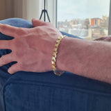 8mm Curb Chain and Bracelet Set 18"-28" Medium Gold Classic Curb Chain 8" Length Curb Bracelet