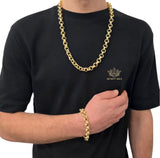 12mm Diamond Cut Belcher Chain, Chunky Gold Belcher Chain