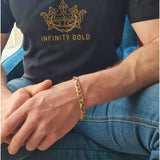 8mm Curb Chain and Bracelet Set 18"-28" Medium Gold Classic Curb Chain 8" Length Curb Bracelet