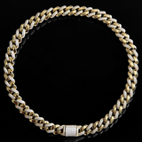 12mm CZ Iced Cuban Curb Set, Gold Chops Set, Miami Cuban Chain and Bracelet Set