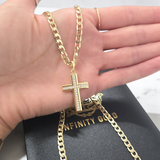 Diamante Cross on Curb 24"