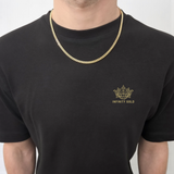 4mm Classic Cuban Curb Chain, Thin Gold 3D Cuban Chain