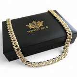 12mm CZ Iced Cuban Curb Set, Gold Chops Set, Miami Cuban Chain and Bracelet Set