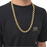 12mm Diamond Cut Belcher Chain, Chunky Gold Belcher Chain