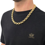 12mm Diamond Cut Belcher Chain, Chunky Gold Belcher Chain