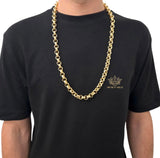 12mm Diamond Cut Belcher Chain, Chunky Gold Belcher Chain