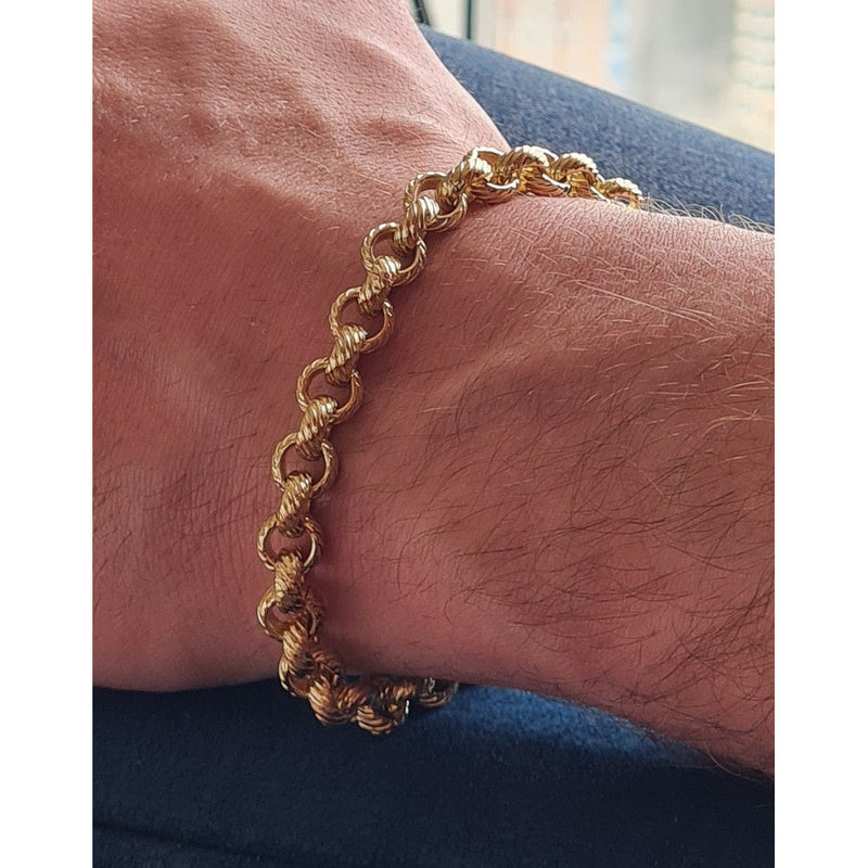 8mm Lined Belcher Bracelet